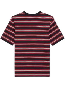 T-Shirt Levis Listras Vermelho e Azul para Homem