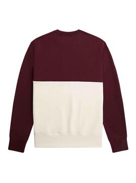 Sweat Fred Perry Circle Bordeaux e Bege