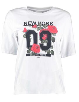 T-Shirt Only Rose Sporty Branco