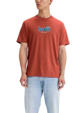 T-Shirt Levis Holiday Laranja para Homem