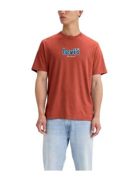 T-Shirt Levis Holiday Laranja para Homem