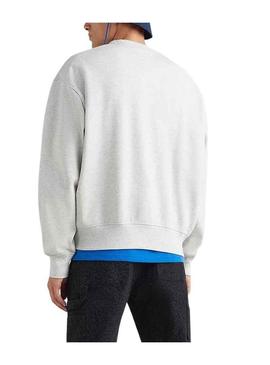 Sweat Tommy Jeans Conforto Cinza para Homem