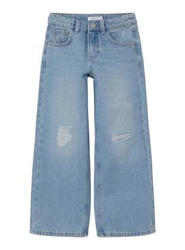 Pantalon Jeans Name It Rosa Wide para Menina