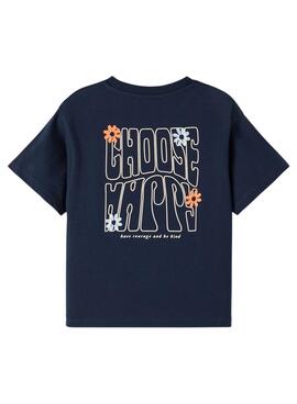 T-Shirt Name It Talilone Azul para Menina