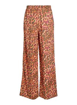 Pantalon Vila Viluni Animal Print Laranja