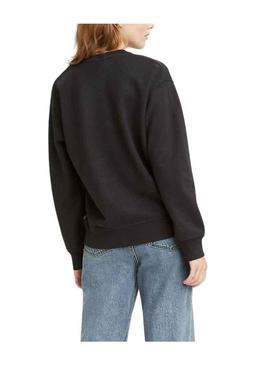 Sweat Levis Logo Flores Preto para Mulher