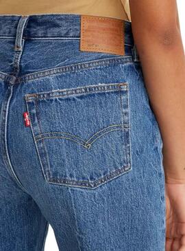 Pantalon Jeans Levis 501 Azul Medio para Mulher