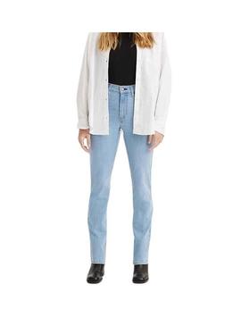 Pantalon Jeans Levis 724 Light Denim para Mulher