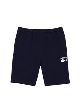 Bermuda Lacoste Bordados Azul Marinho para Homem