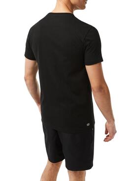 T-Shirt Lacoste SPORT Transpirável Preto Homem