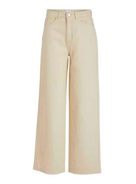 Pantalon Vila Freya Bege para Mulher