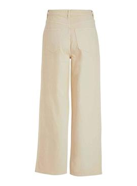 Pantalon Vila Freya Bege para Mulher