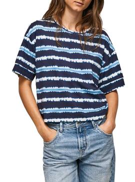 T-Shirt Pepe Jeans Martha Azul para Mulher