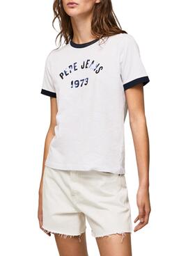 T-Shirt Pepe Jeans Moni Branco para Mulher