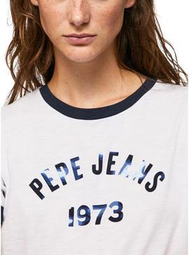 T-Shirt Pepe Jeans Moni Branco para Mulher