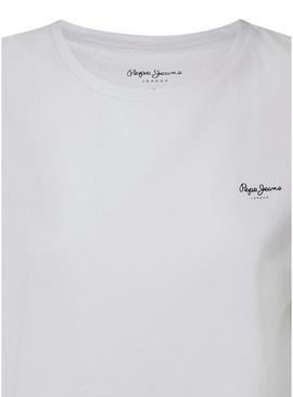 T-Shirt Pepe Jeans Bloom Branco para Mulher