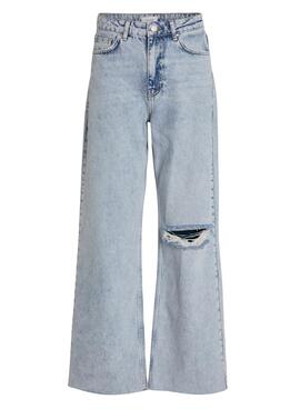Calças Jeans Vila Fiona Azul Claro para Mulher