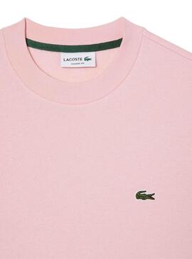 Sweat Lacoste Basic Rosa para Homem