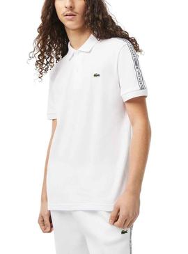 Polo Lacoste Piqué Branco para Homem