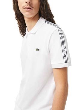 Polo Lacoste Piqué Branco para Homem