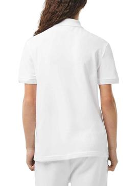 Polo Lacoste Piqué Branco para Homem