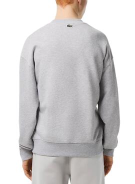 Sweat Lacoste Crocodile Cinza para Homem