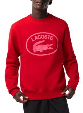 Sweat Lacoste Relaxed Fit Vermelho para Homem