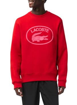 Sweat Lacoste Relaxed Fit Vermelho para Homem