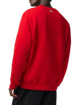 Sweat Lacoste Relaxed Fit Vermelho para Homem