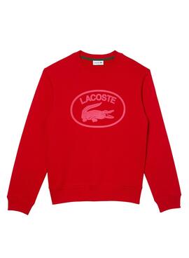 Sweat Lacoste Relaxed Fit Vermelho para Homem