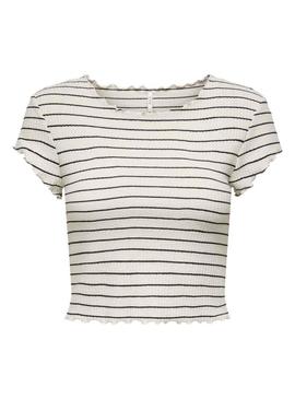 T-Shirt Only Anits Cropped Branco para Mulher