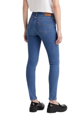 Calças Jeans Levis 711 Skinny Rio Azul Mulher