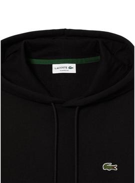 Sweat Lacoste Basic Capuz Preto Homem