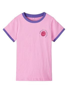 T-Shirt Name It Viléa Vermelho para Menina