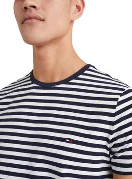 T-Shirt Tommy Hilfiger Stretch Azul Marinho para Homem