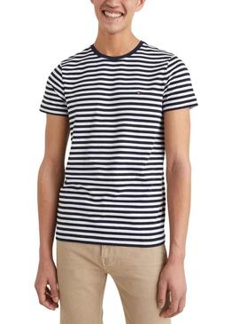 T-Shirt Tommy Hilfiger Stretch Azul Marinho para Homem