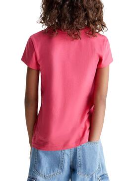 T-Shirt Calvin Klein Micro Jumpsuitgram Rosa Menina