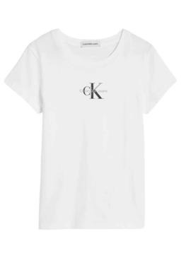 T-Shirt Calvin Klein Micro Monogram Branco Menina