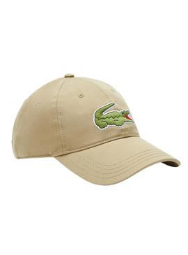 Gorro Lacoste Big Croco Bege para Homem e Mulher