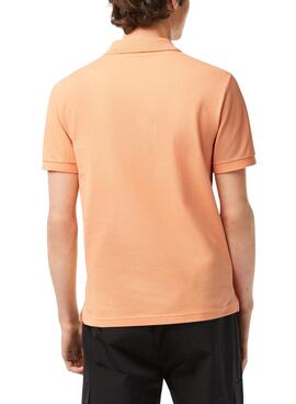 Polo Lacoste Básico Slim Fit Laranja para Homem