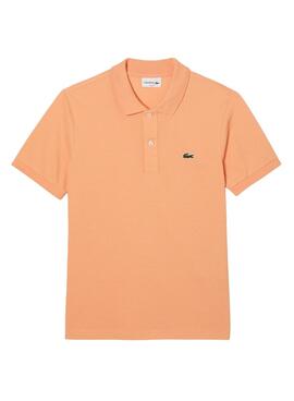 Polo Lacoste Básico Slim Fit Laranja para Homem