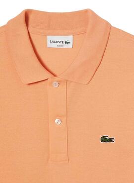 Polo Lacoste Básico Slim Fit Laranja para Homem
