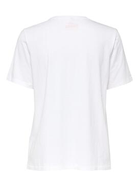 T-Shirt Only Fanta Branco Mulher