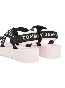 Sandálias Tommy Jeans Logo Rosa para Mulher