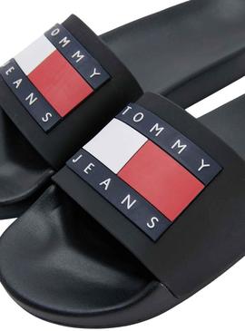 Flip flops Tommy Jeans Flag Pool Preto para Mulher