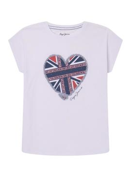 T-Shirt Pepe Jeans Prudence Branco para Menina