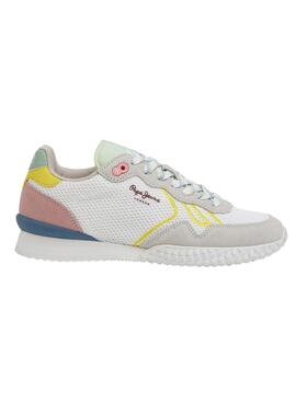 Sapatilhas Pepe Jeans Holland Mesh Branco Mulher