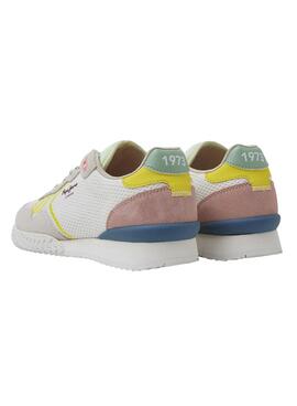 Sapatilhas Pepe Jeans Holland Mesh Branco Mulher