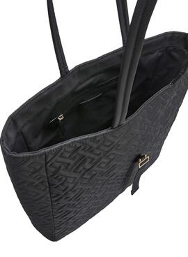 Bolsa Tommy Hilfiger Flow Tote Preto para Mulher