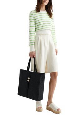 Bolsa Tommy Hilfiger Flow Tote Preto para Mulher